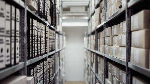 business archives in storage