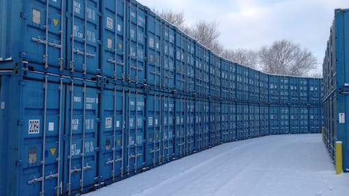 Storing units in the snow